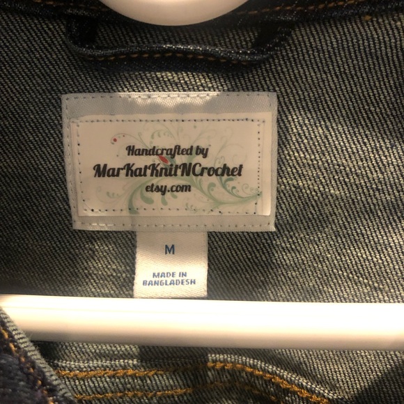 Upcycle Denim Jean Jacket M - Picture 8 of 9